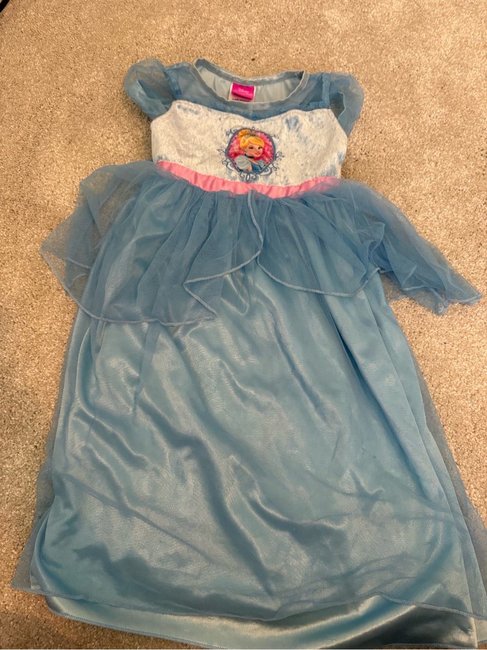 Disney Light Blue Princess Dress with Pink Sash